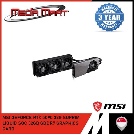 MSI GEFORCE RTX 5090 32G SUPRIM LIQUID SOC 32GB GDDR7 GRAPHICS CARD