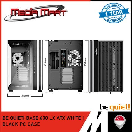 BE QUIET! BASE 600 LX ATX | M-ATX | WHITE | BLACK PC CASING