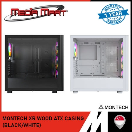 MONTECH XR WOOD ATX CASING (BLACK/WHITE)