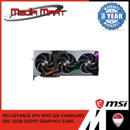 MSI GEFORCE RTX 5090 32G VANGUARD SOC 32GB GDDR7 GRAPHICS CARD