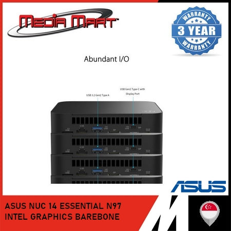 ASUS NUC 14 ESSENTIAL N97 | INTEL GRAPHICS | BAREBONE