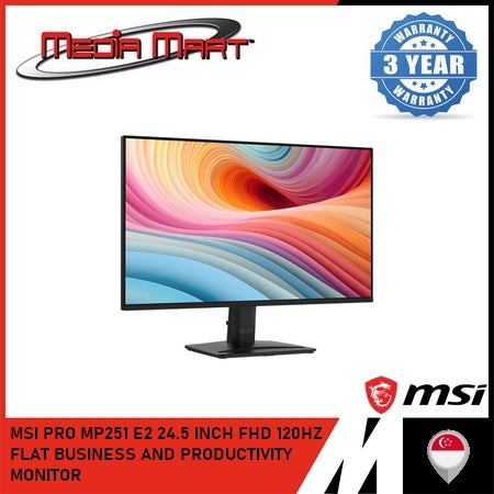 MSI PRO MP251 E2 24.5 INCH FHD 120HZ FLAT BUSINESS AND PRODUCTIVITY MONITOR