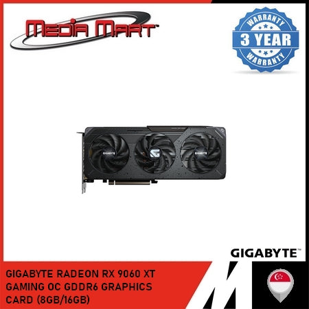 GIGABYTE RADEON RX 9060 XT GAMING OC GDDR6 GRAPHICS CARD (8GB/16GB)