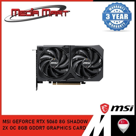 MSI GEFORCE RTX 5060 8G SHADOW 2X OC 8GB GDDR7 GRAPHICS CARD