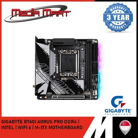GIGABYTE B760I AORUS PRO DDR4 LGA 1700 MINI-ITX MOTHERBOARD