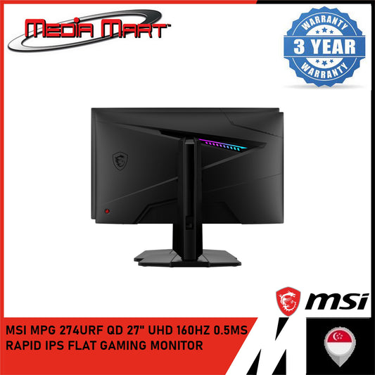 MSI MPG 274URF QD 27 INCH UHD 160HZ 0.5MS RAPID IPS FLAT GAMING MONITOR