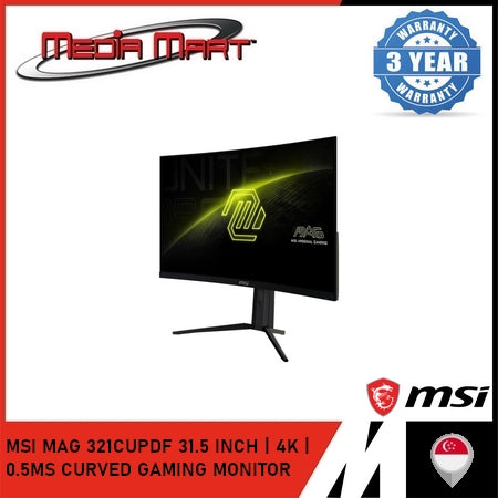 MSI MAG 321CUPDF 31.5 INCH 4K 0.5MS CURVED GAMING MONITOR