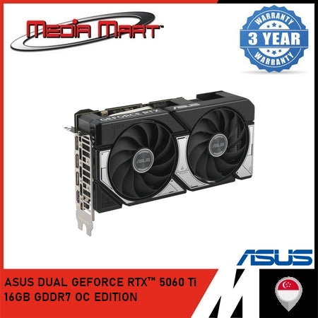 ASUS DUAL GEFORCE RTX 5060Ti 16GB GDDR7 OC EDITION GRAPHIC CARD