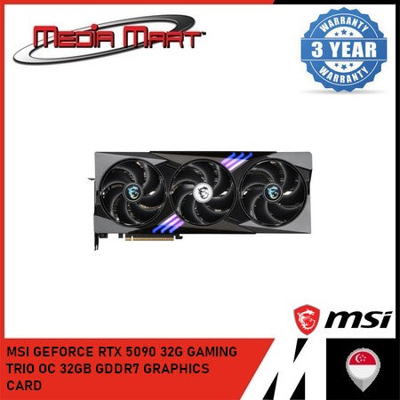 MSI GEFORCE RTX 5090 32G GAMING TRIO OC 32GB GDDR7 GRAPHICS CARD