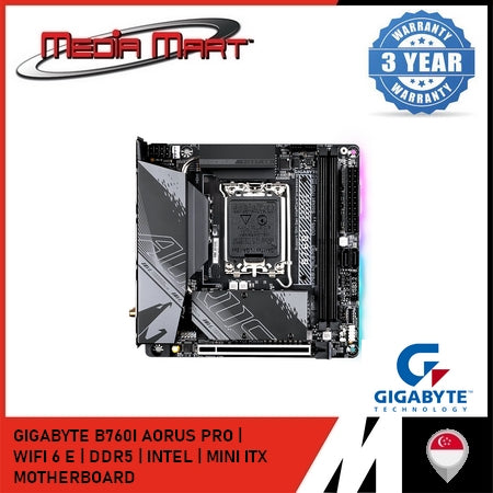 GIGABYTE B760I AORUS PRO LGA1700 DDR5 MINI-ITX MOTHERBOARD