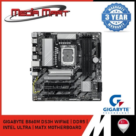 GIGABYTE B860M DS3H WIFI6E LGA 1851 DDR5 M-ATX MOTHERBOARD