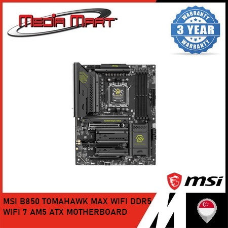 MSI B850 TOMAHAWK MAX WIFI DDR5 WIFI 7 AM5 ATX MOTHERBOARD