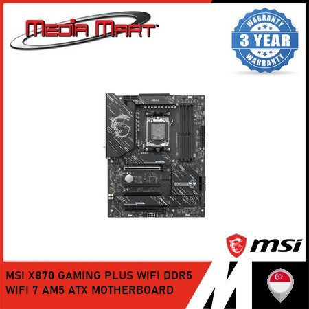 MSI X870 GAMING PLUS WIFI DDR5 WIFI 7 AM5 ATX MOTHERBOARD