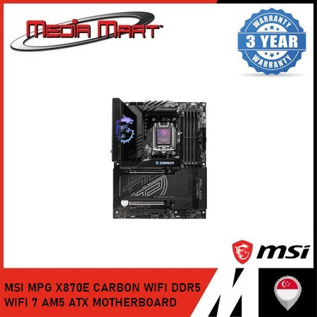MSI MPG X870E CARBON WIFI DDR5 WIFI 7 AM5 ATX MOTHERBOARD