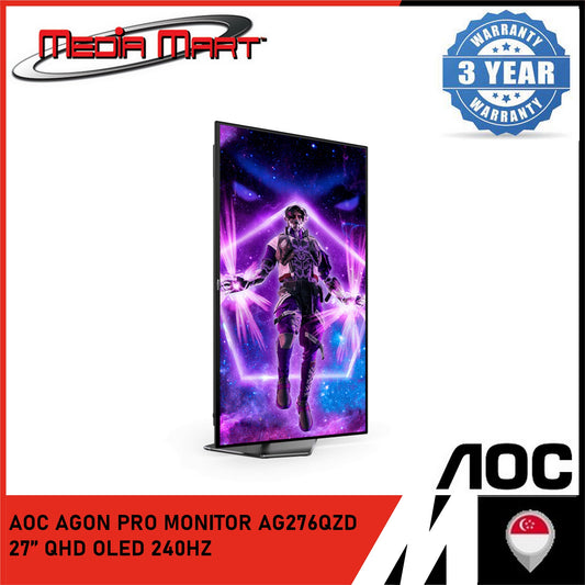 AOC AGON PRO MONITOR AG276QZD 27’’ QHD OLED 240HZ GAMING MONITOR