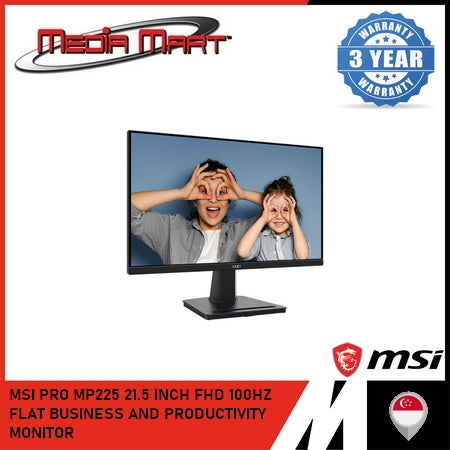 MSI PRO MP225 21.5 INCH FHD 100HZ FLAT BUSINESS AND PRODUCTIVITY MONITOR