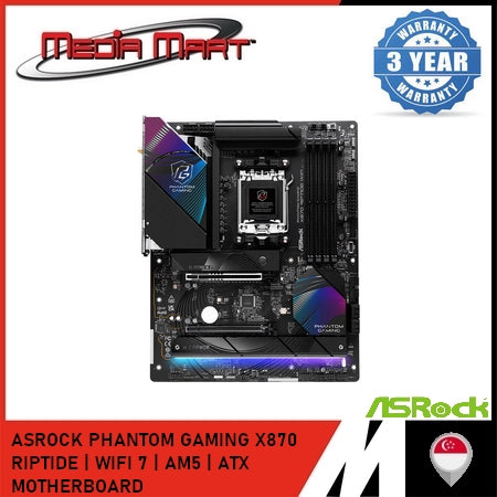 ASROCK PHANTOM GAMING X870 RIPTIDE | WIFI 7 | AM5 | ATX MOTHERBOARD