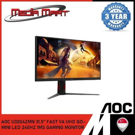 AOC U32G4ZMN 31.5"/UHD/MINI-LED (QD)/FAST/240HZ GAMING MONITOR