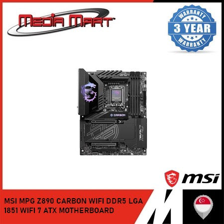 MSI MPG Z890 CARBON WIFI DDR5 LGA 1851 WIFI 7 ATX MOTHERBOARD