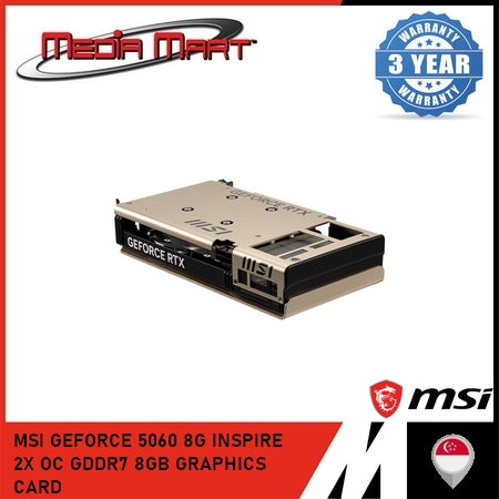 MSI GEFORCE RTX 5060 8G INSPIRE 2X OC GDDR7 8GB GRAPHICS CARD