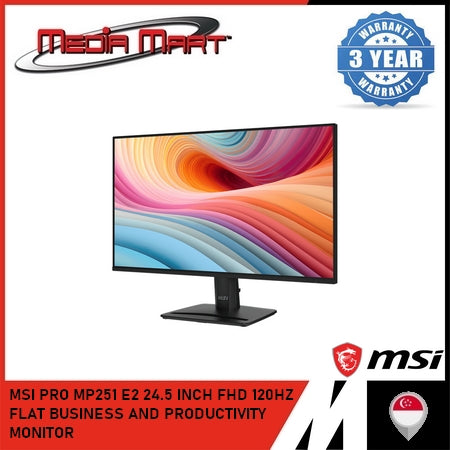 MSI PRO MP251 E2 24.5 INCH FHD 120HZ FLAT BUSINESS AND PRODUCTIVITY MONITOR