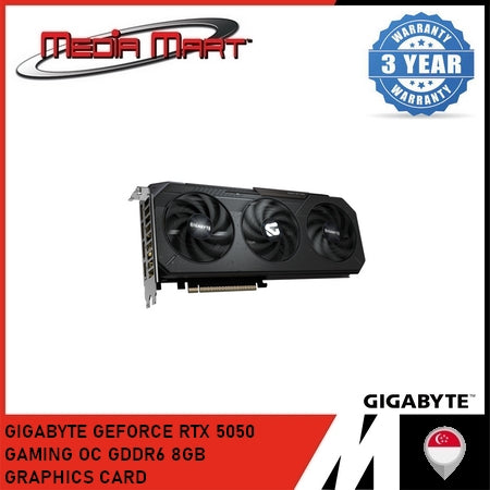 GIGABYTE GEFORCE RTX 5050 GAMING OC GDDR6 8GB GRAPHICS CARD