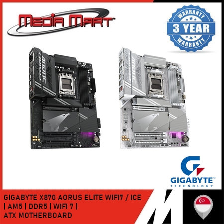 GIGABYTE X870 AORUS ELITE / ICE WIFI7 DDR5 AMD AM5 ATX MOTHERBOARD