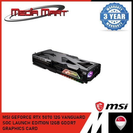 MSI GEFORCE RTX 5070 12G VANGUARD SOC LAUNCH EDITION 12GB GDDR7 GRAPHICS CARD
