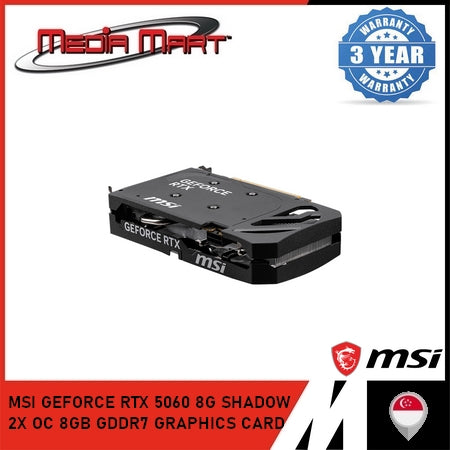 MSI GEFORCE RTX 5060 8G SHADOW 2X OC 8GB GDDR7 GRAPHICS CARD