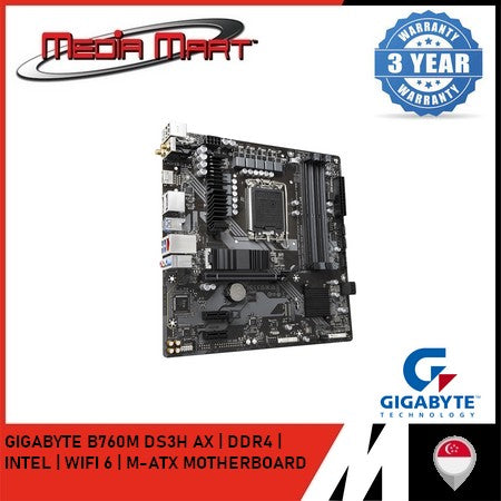 GIGABYTE B760M DS3H AX DDR4 LGA 1700 M-ATX MOTHERBOARD