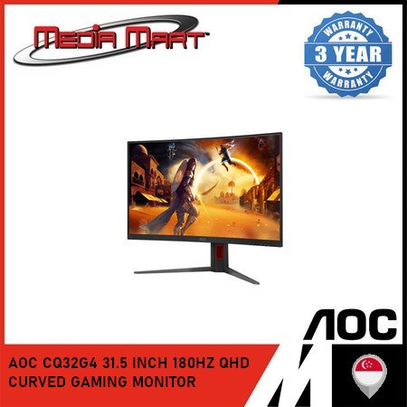 AOC CQ32G4 31.5 INCH 180HZ QHD CURVED GAMING MONITOR