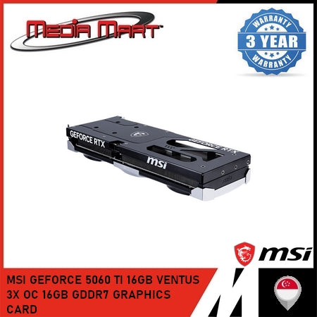 MSI GEFORCE RTX 5060 TI 8G VENTUS 3X OC GDDR7 8GB GRAPHICS CARD