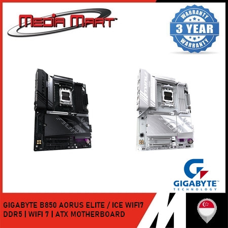 GIGABYTE B850 AORUS ELITE / ICE WIFI 7 AM5 DDR5 ATX MOTHERBOARD