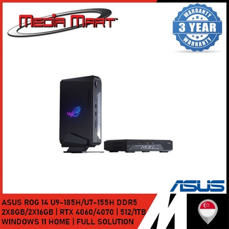 ASUS ROG NUC 14 U9-185H | RTX 4070 | 2X16GB DDR5 RAM | 1TB GB SSD | WINDOWS 11 HOME (FULL SOLUTION)