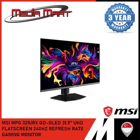 MSI MPG 321URX QD-OLED 31.5" UHD FLATSCREEN 240HZ REFRESH RATE GAMING MONITOR