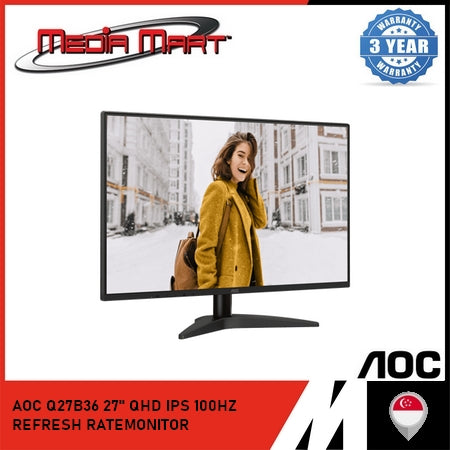AOC Q27B36 27" QHD IPS FLATSCREEN 100HZ MONITOR