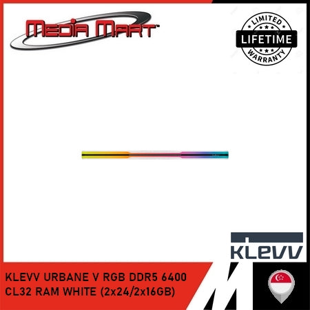 KLEVV URBANE V RGB DDR5 6400 CL32 RAM WHITE (2x24/2x16GB)