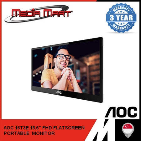 AOC 16T3E 15.6" FHD FLATSCREEN PORTABLE MONITOR