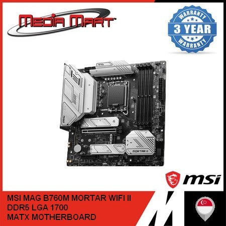 MSI MAG B760M MORTAR WIFI II M-ATX MOTHERBOARD