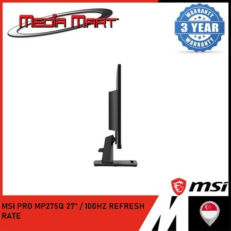 MSI PRO MP275Q | 27'' WQHD / MONITOR 100HZ REFRESH RATE / IPS PANEL / FLATSCREEN / HDMI 2.0B / DP 1.2A