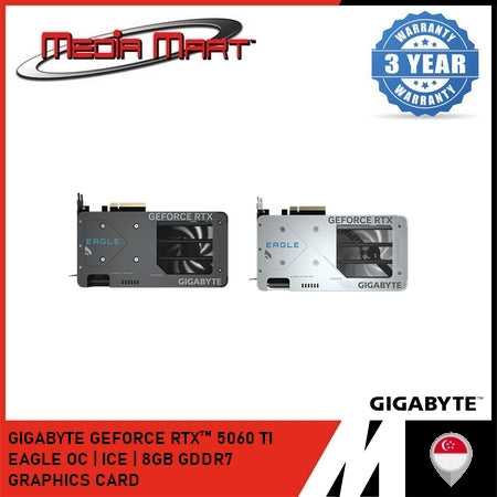 GIGABYTE GEFORCE RTX™ 5060 TI EAGLE OC | ICE | 8GB GRAPHICS CARD