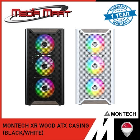 MONTECH XR WOOD ATX CASING (BLACK/WHITE)