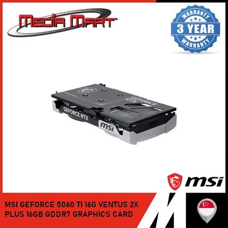 MSI GEFORCE 5060 TI 16G VENTUS 2X PLUS 16GB GDDR7 GRAPHICS CARD