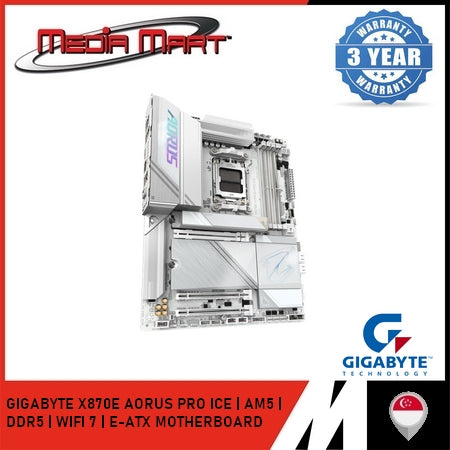 GIGABYTE X870E AORUS PRO ICE DDR5 AMD AM5 ATX MOTHERBOARD