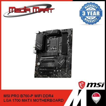 MSI PRO B760-P WIFI DDR4 LGA 1700 ATX MOTHERBOARD