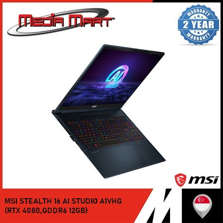 MSI STEALTH 16 AI STUDIO A1VHG (RTX 4080,GDDR6 12GB)