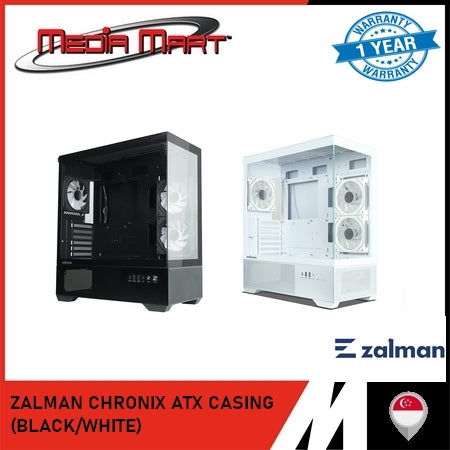 ZALMAN CHRONIX ATX CASING BLACK/WHITE