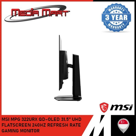 MSI MPG 322URX QD-OLED 31.5" UHD FLATSCREEN 240HZ REFRESH RATE GAMING MONITOR