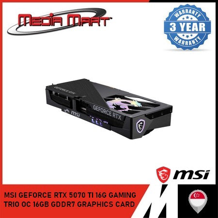 MSI GEFORCE RTX 5070 TI 16G GAMING TRIO OC 16GB GDDR7 GRAPHICS CARD