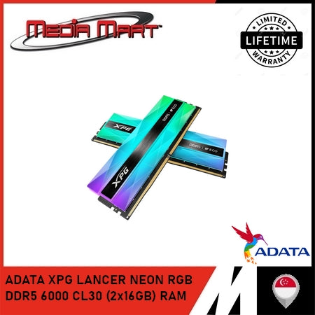 ADATA XPG LANCER NEON RGB DDR5 6000 CL30 (2x16GB) RAM